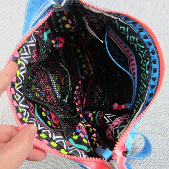 LULULEMON Ivivva Bag Blue Tie Dye Zip Crossbody Purse Hobo Sling Messenger - Picture 15 of 16